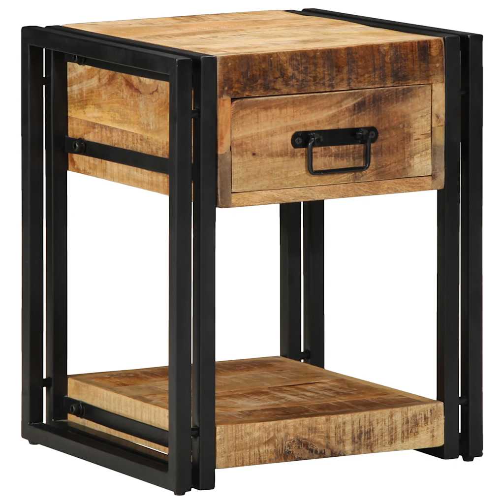 Tables de chevet (2 pcs) 40x40x50 cm Bois massif brut de manguier