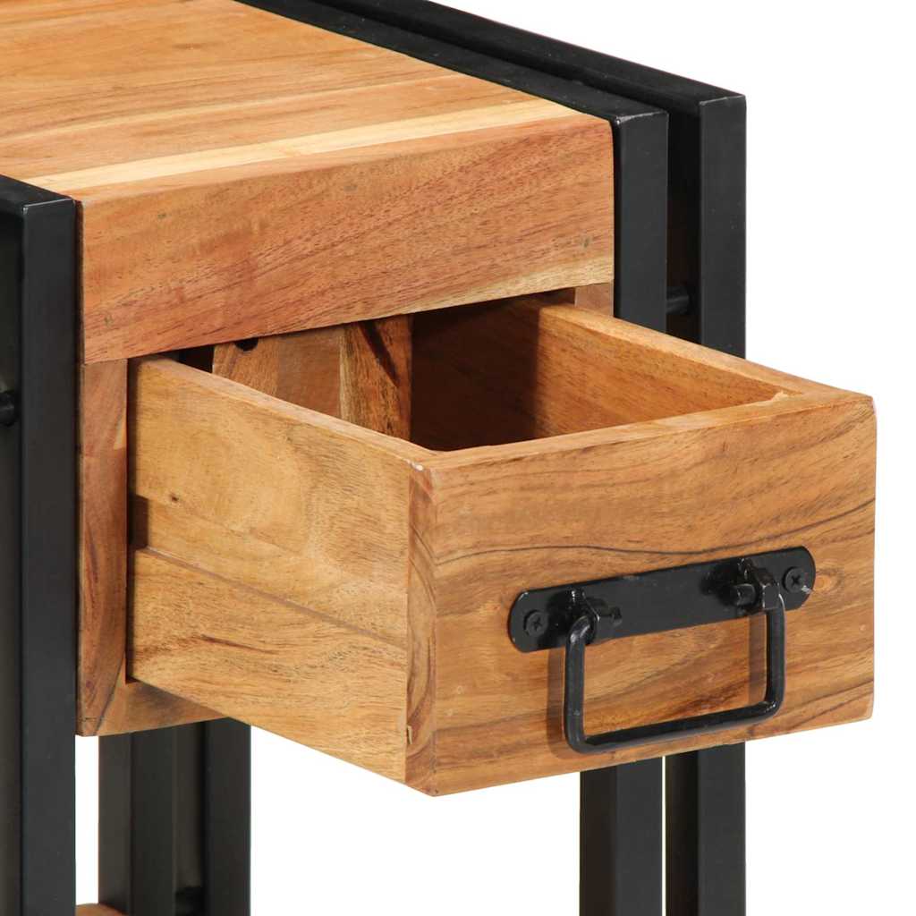 Cabinet de chevet Marron 30 x 30 x 40 cm Bois d'acacia massif - XIOS