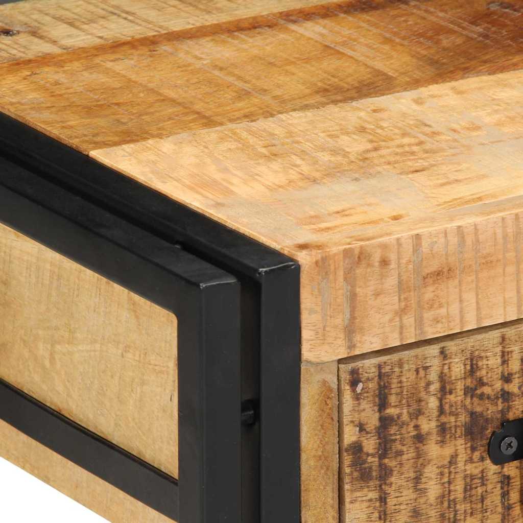 Table d'appoint 40 x 40 x 50 cm Bois de mangue massif et métal - XIOS