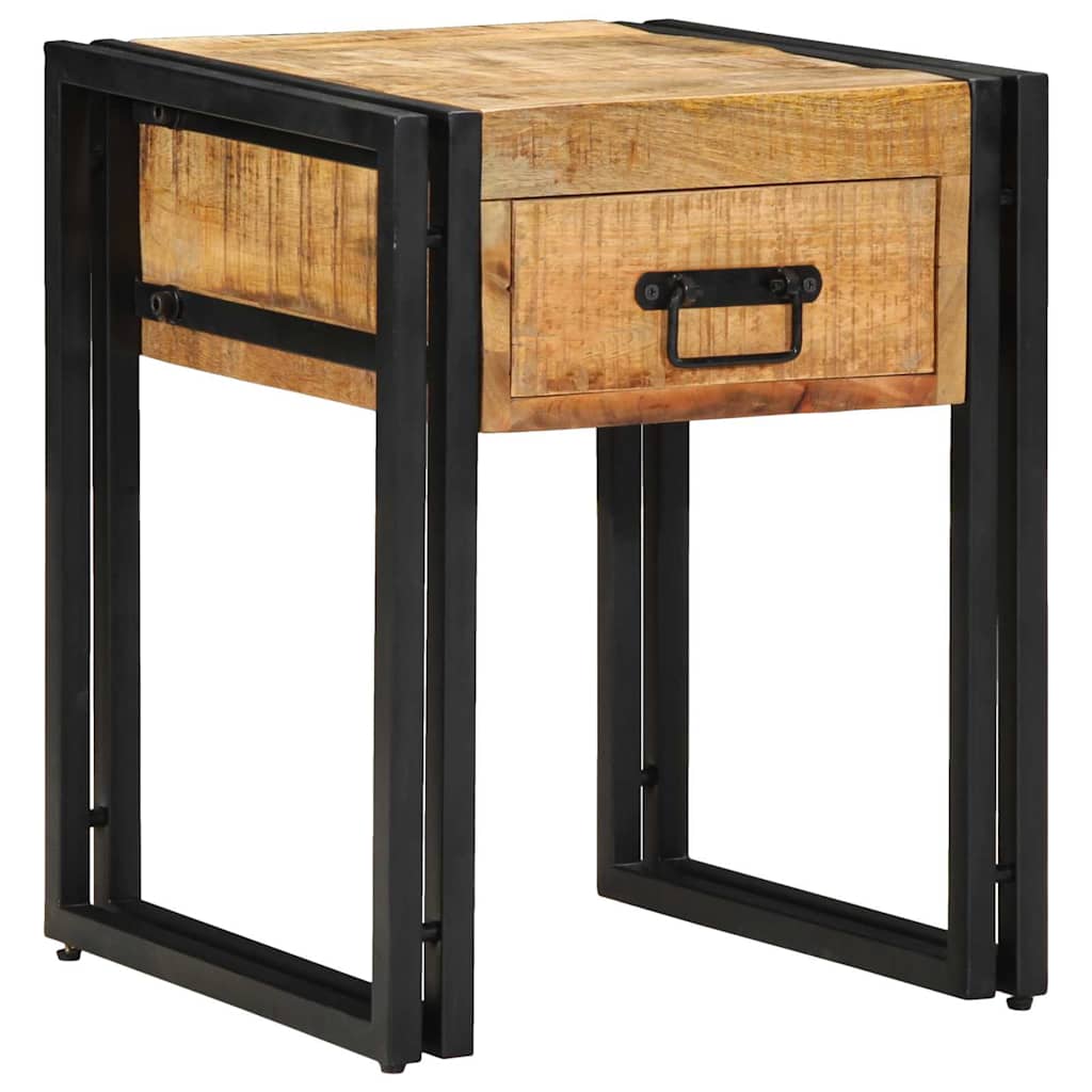 Table d'appoint 40 x 40 x 50 cm Bois de mangue massif et métal - XIOS
