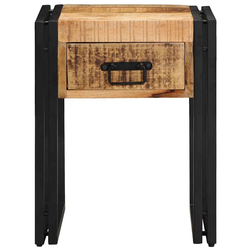Table d'appoint 40 x 40 x 50 cm Bois de mangue massif et métal - XIOS