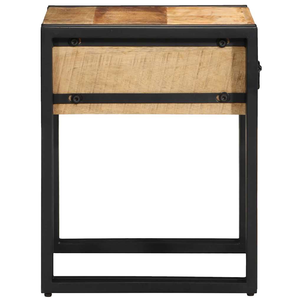 Table d'appoint 40 x 40 x 50 cm Bois de mangue massif et métal - XIOS