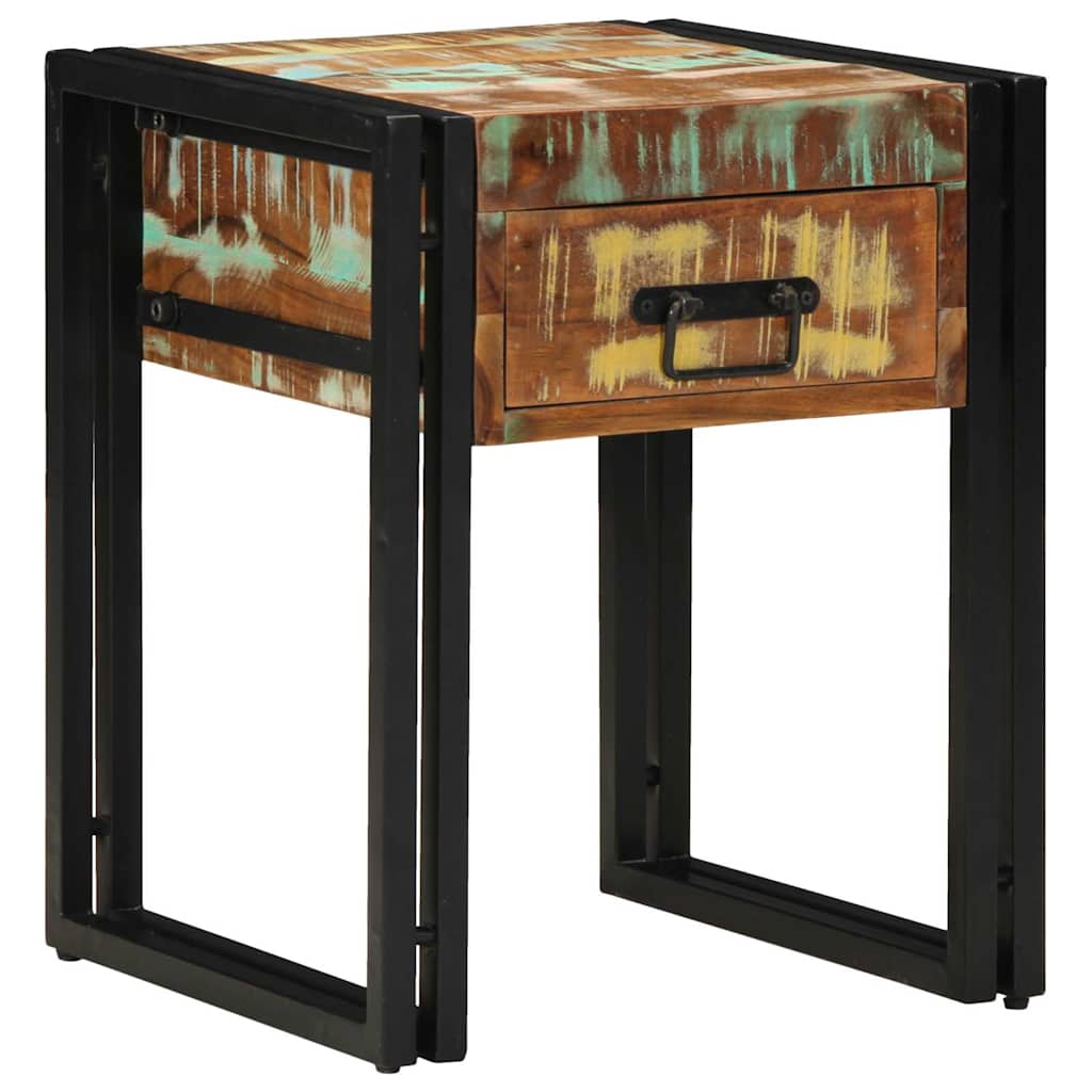 Table d'appoint 40 x 40 x 50 cm bois de récupération massif - XIOS