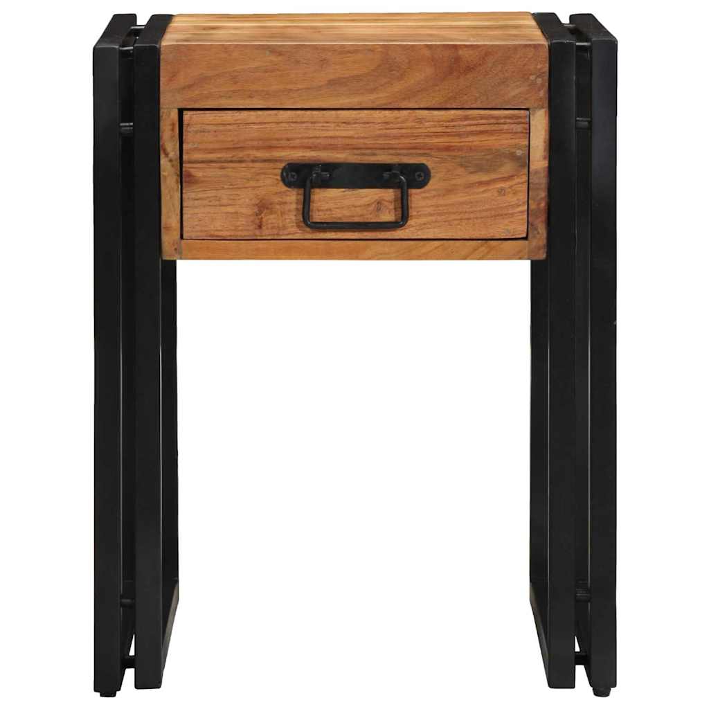 Table d'appoint Marron 40 x 40 x 50 cm Bois d'acacia massif - XIOS