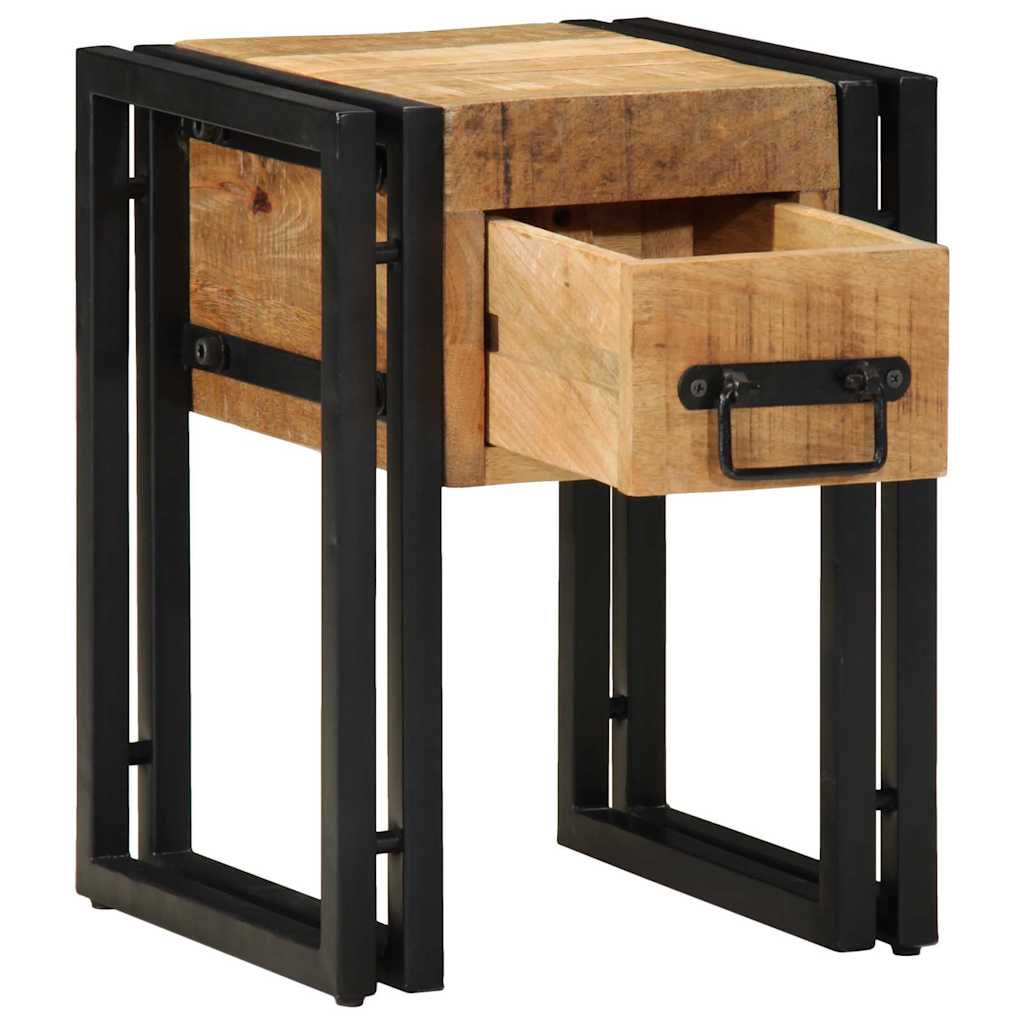 Table d'appoint Marron 30 x 30 x 40 cm bois de manguier massif - XIOS