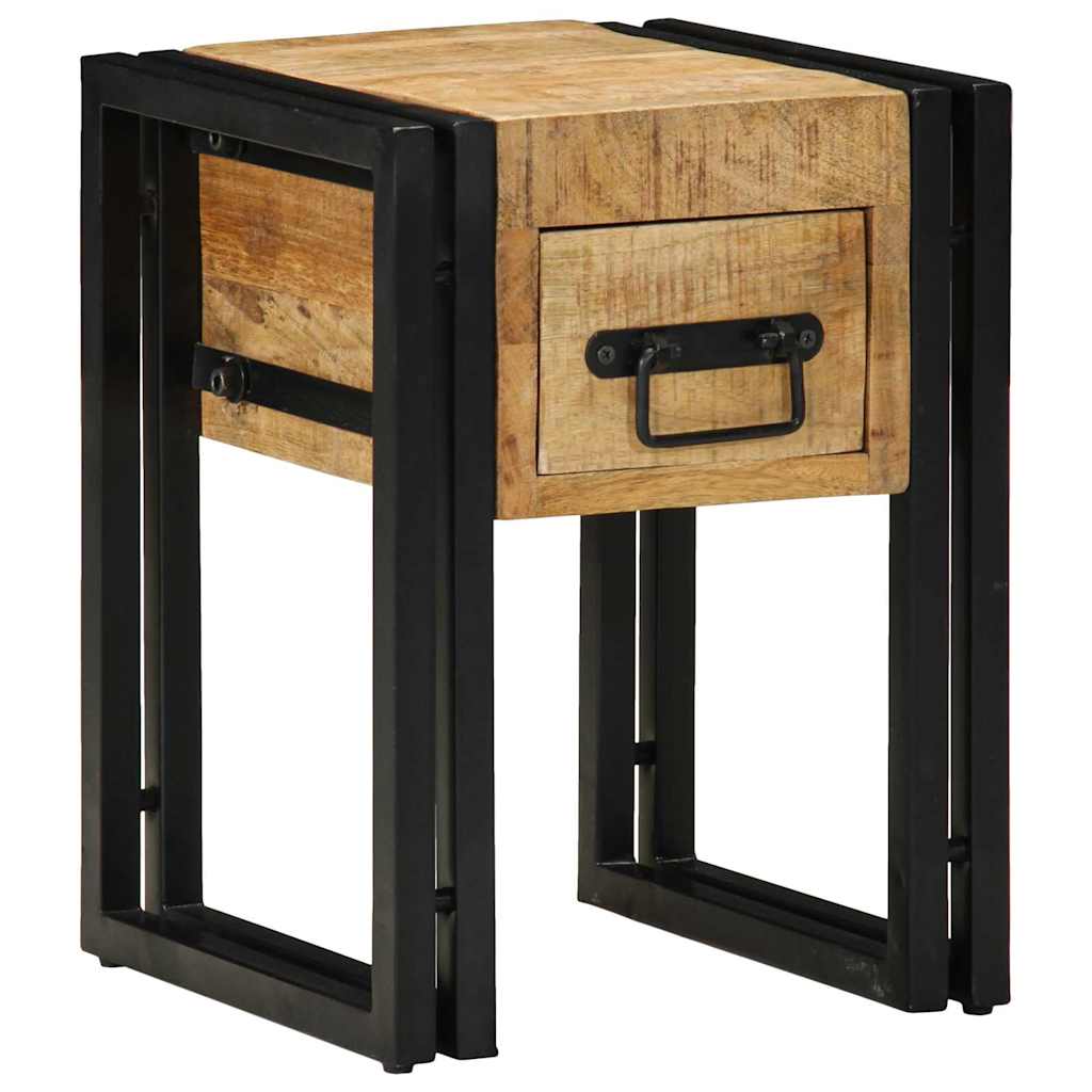 Table d'appoint Marron 30 x 30 x 40 cm bois de manguier massif - XIOS