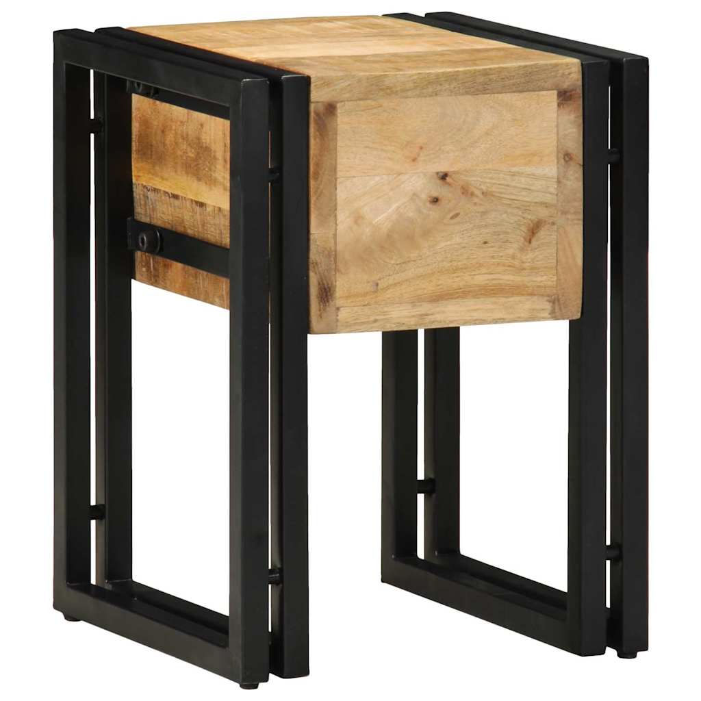 Table d'appoint Marron 30 x 30 x 40 cm bois de manguier massif - XIOS