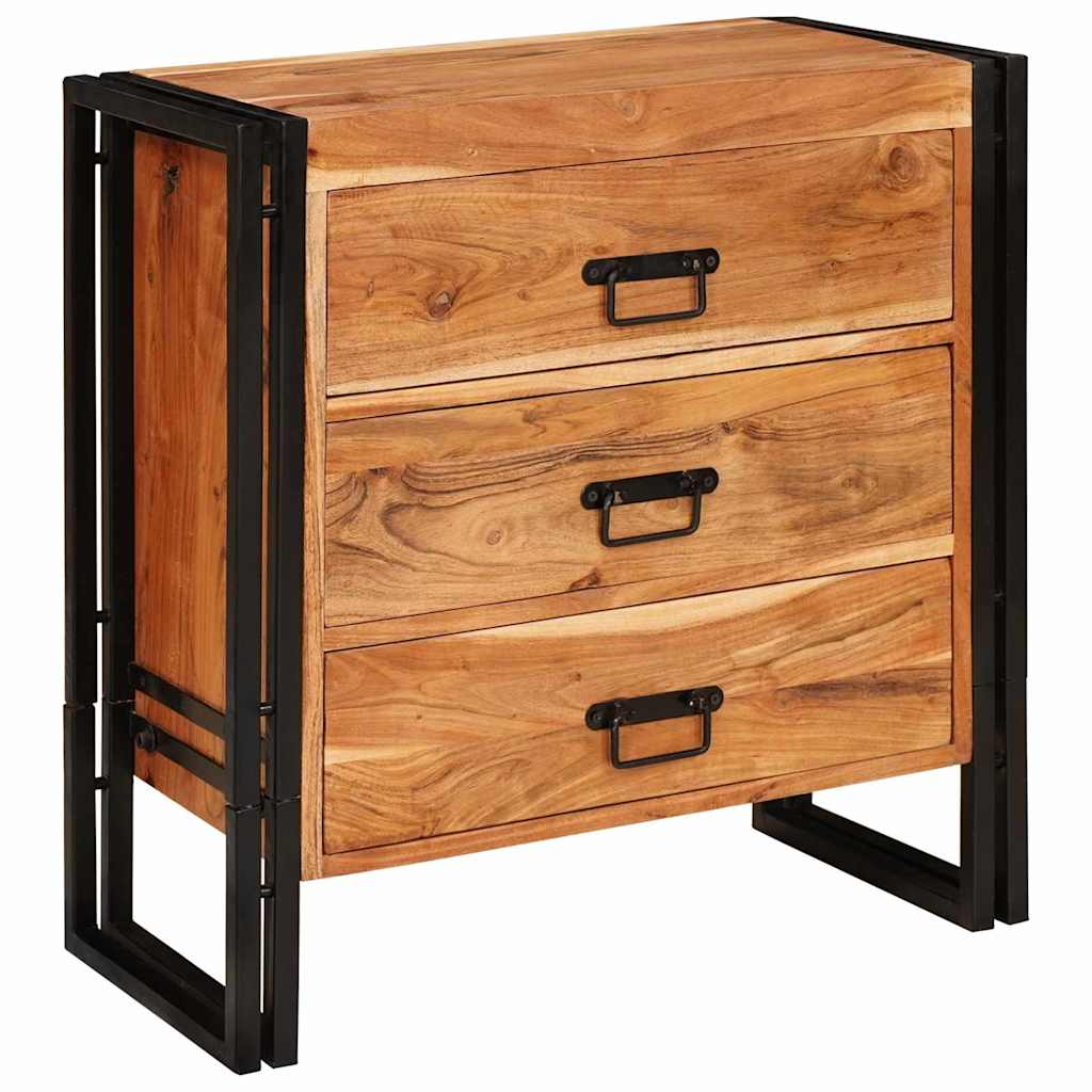 Buffet avec tiroir Marron 66 x 33 x 70 cm Bois d'acacia massif