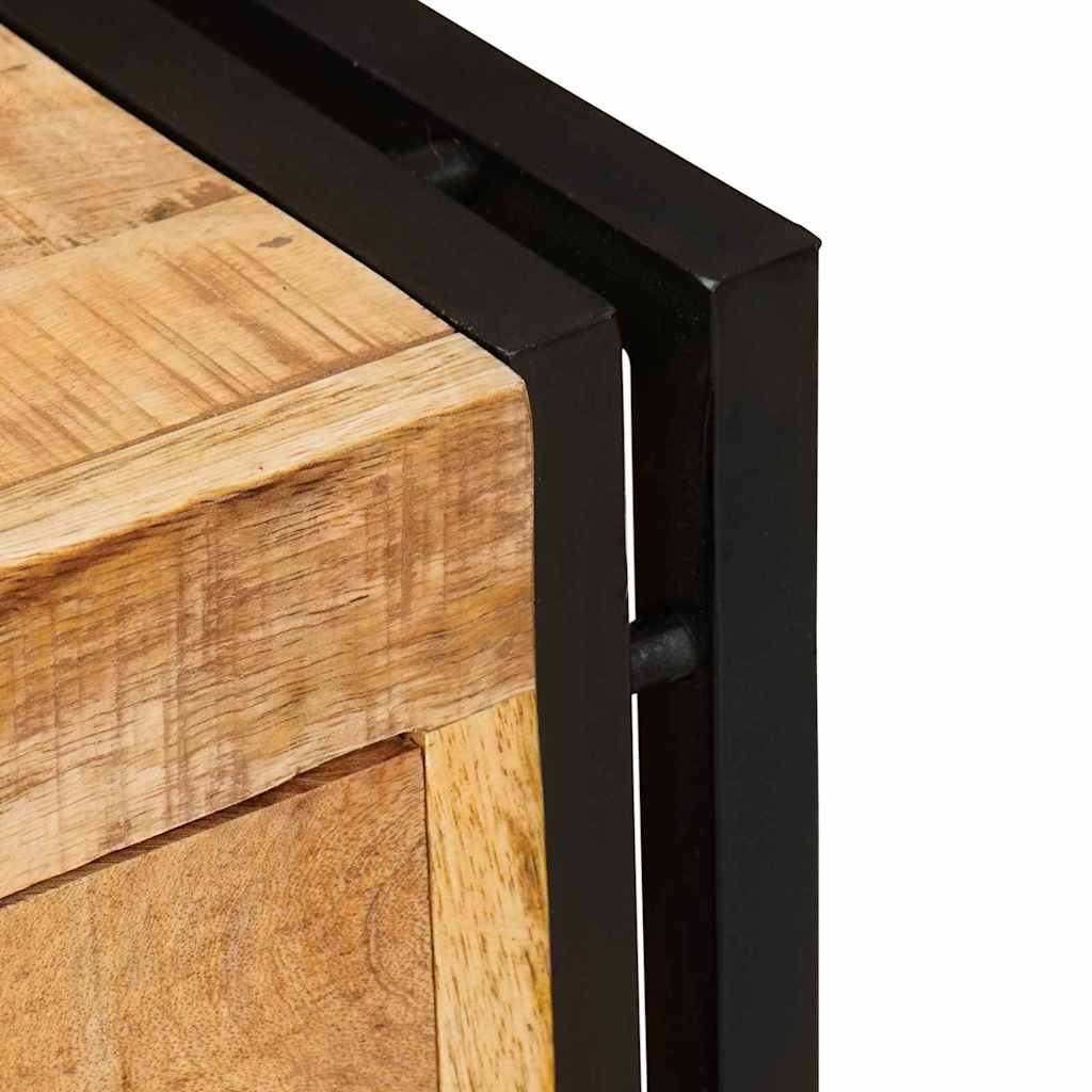 Cabinet à chaussures avec porte Marron bois de manguier massif - XIOS
