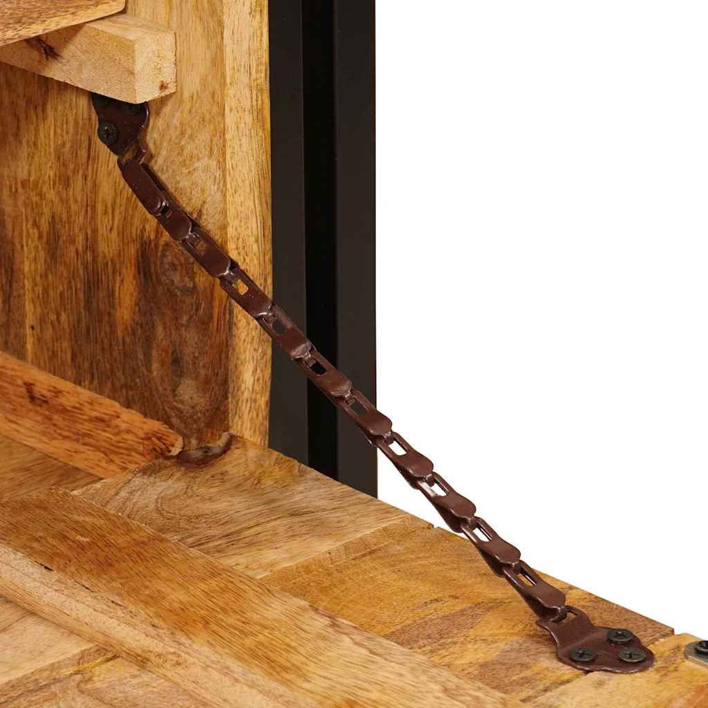Cabinet à chaussures avec porte Marron bois de manguier massif - XIOS