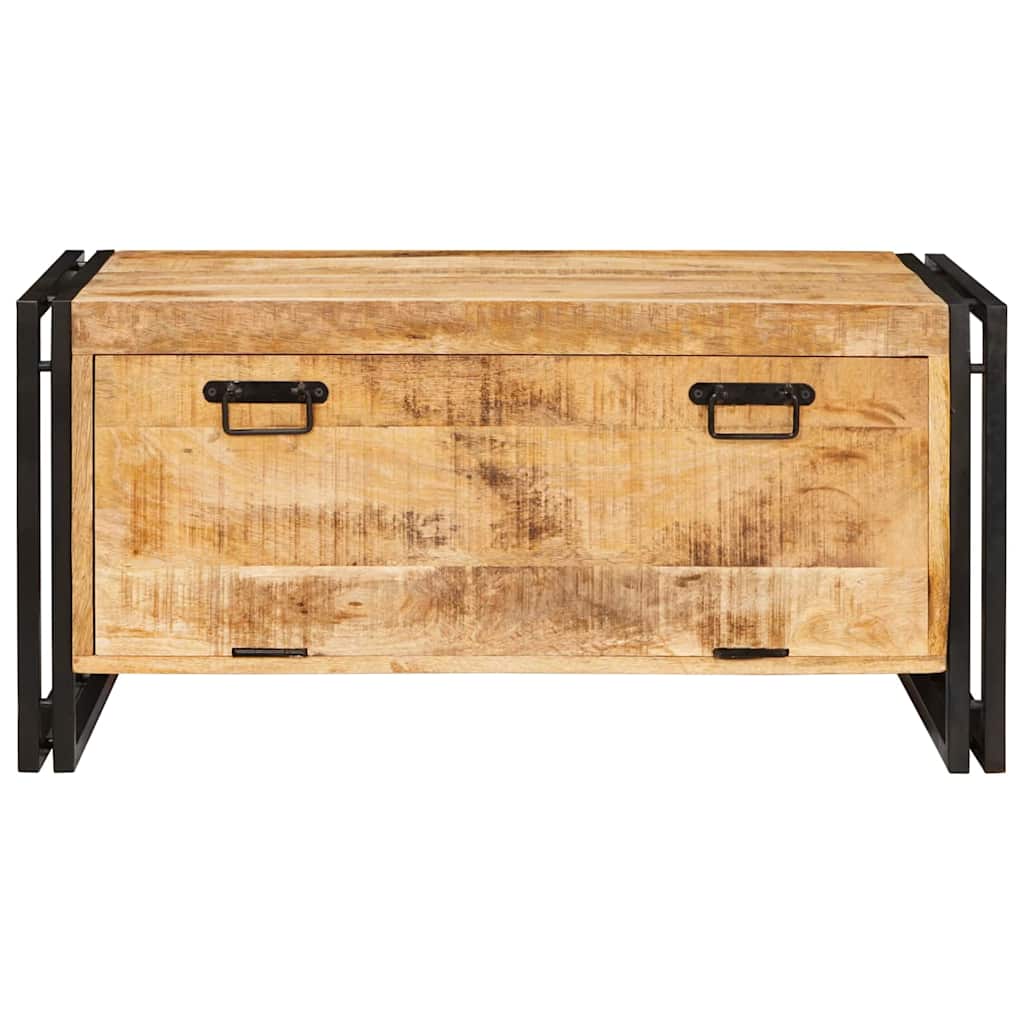 Cabinet à chaussures avec porte Marron bois de manguier massif - XIOS