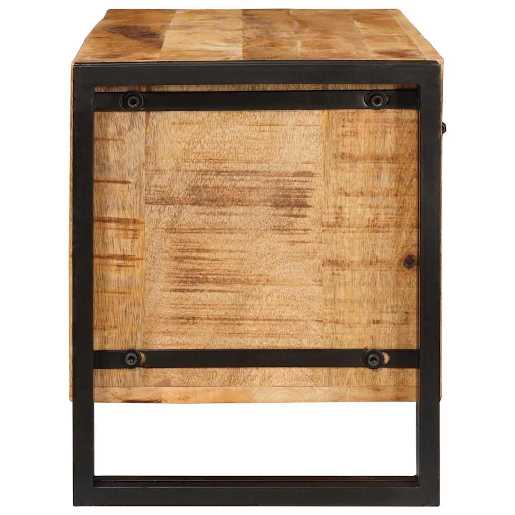Cabinet à chaussures avec porte Marron bois de manguier massif - XIOS