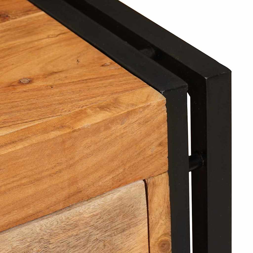 Cabinet à chaussures avec étagère Marron Bois d'acacia massif - XIOS