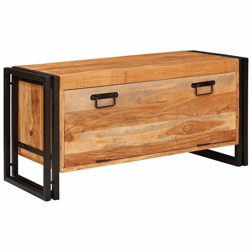 Cabinet à chaussures avec étagère Marron Bois d'acacia massif - XIOS