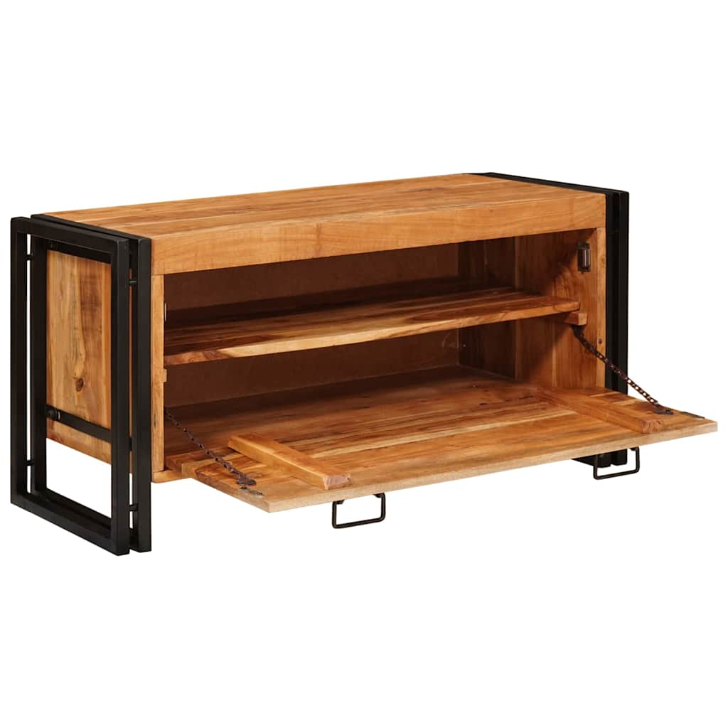 Cabinet à chaussures avec étagère Marron Bois d'acacia massif - XIOS