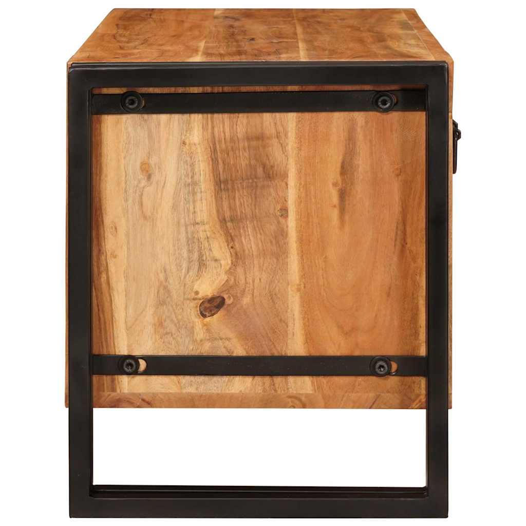 Cabinet à chaussures avec étagère Marron Bois d'acacia massif - XIOS