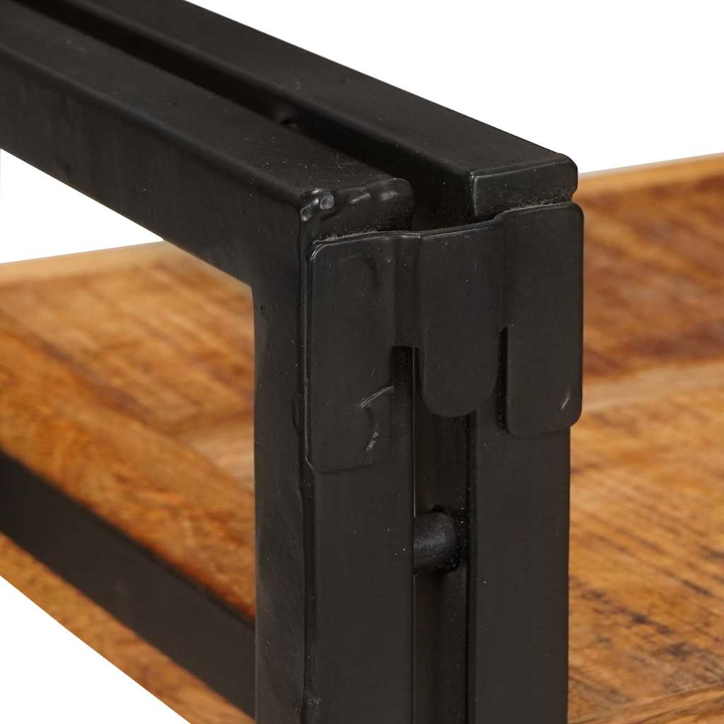 Table de chevet Marron et noir Bois de mangue massif - XIOS