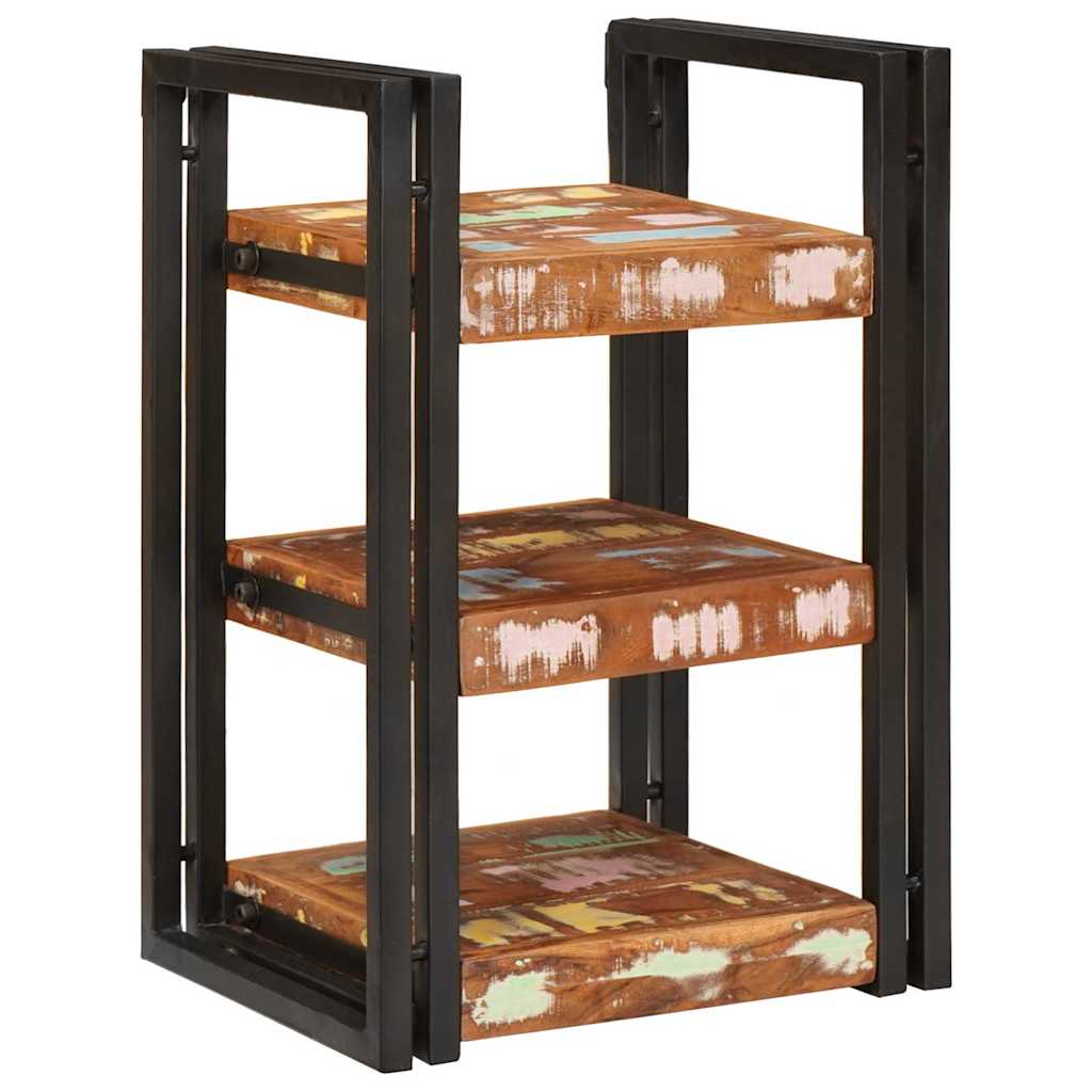 Table de chevet 2 pcs Marron et noir Bois massif récupéré - XIOS