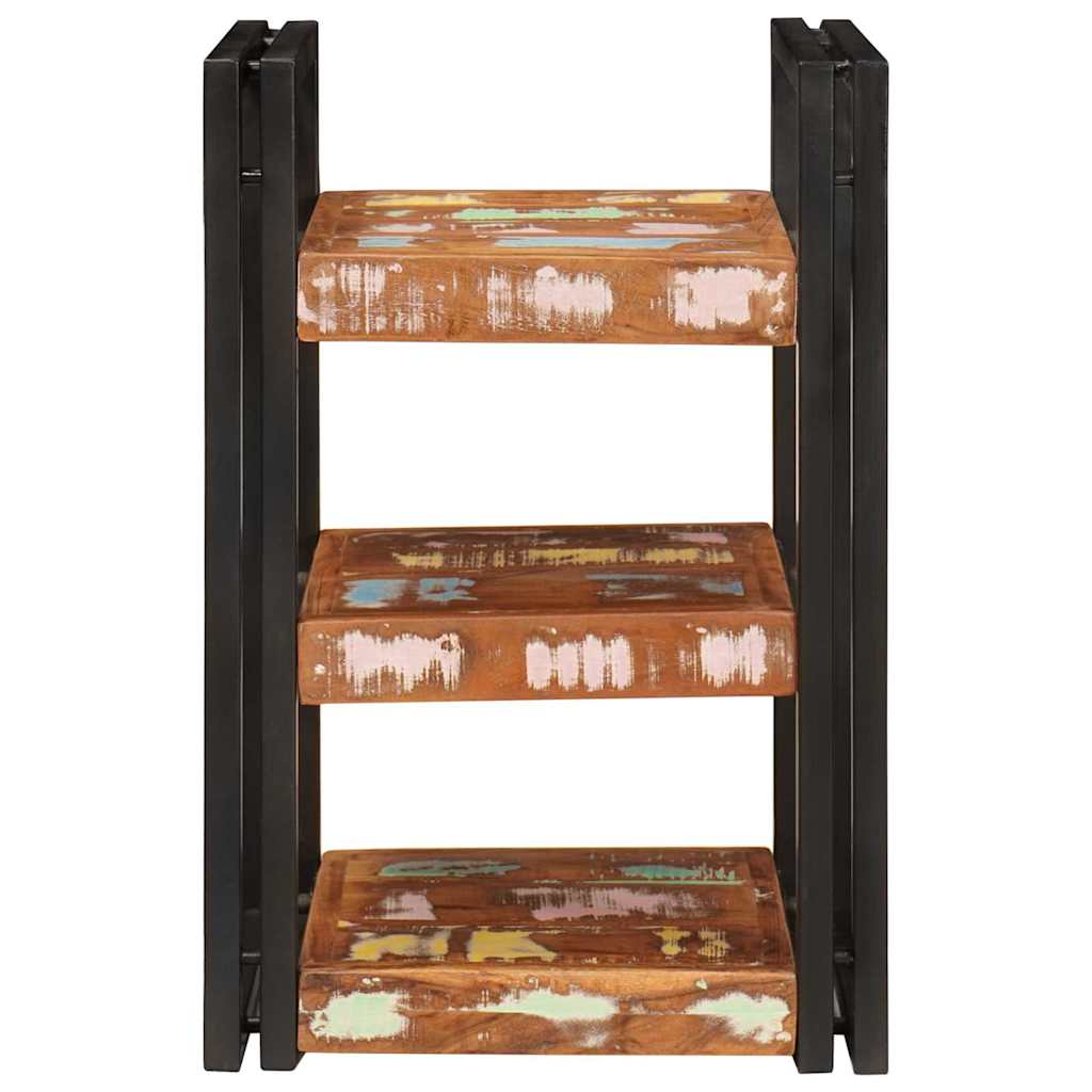 Table de chevet 2 pcs Marron et noir Bois massif récupéré - XIOS