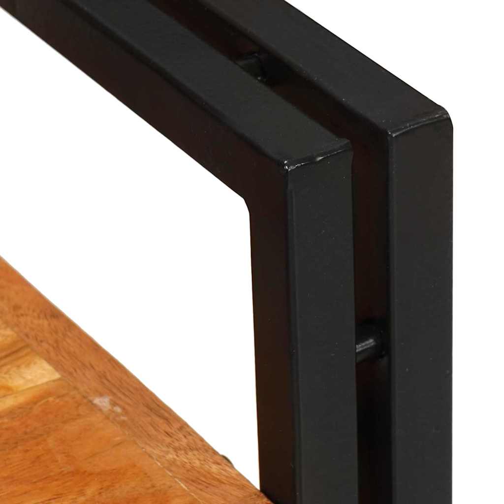Table de chevet 2 pcs Marron et noir Bois massif d'acacia - XIOS
