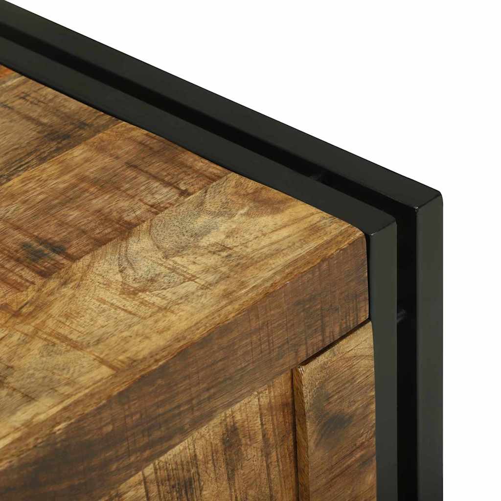 Boîte de Rangement 50 x 50 x 50 cm bois de manguier brut - XIOS