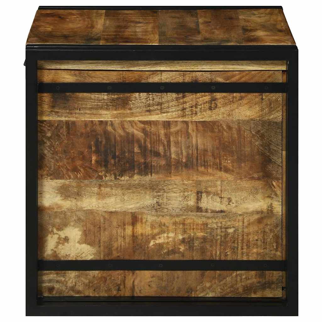 Boîte de Rangement 50 x 50 x 50 cm bois de manguier brut - XIOS
