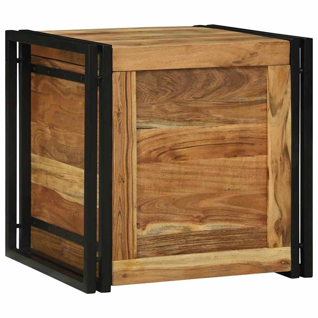 Boîte de Rangement 50 x 50 x 50 cm Bois d'acacia massif - XIOS