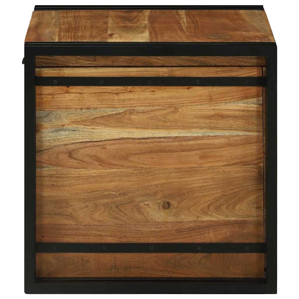 Boîte de Rangement 50 x 50 x 50 cm Bois d'acacia massif - XIOS