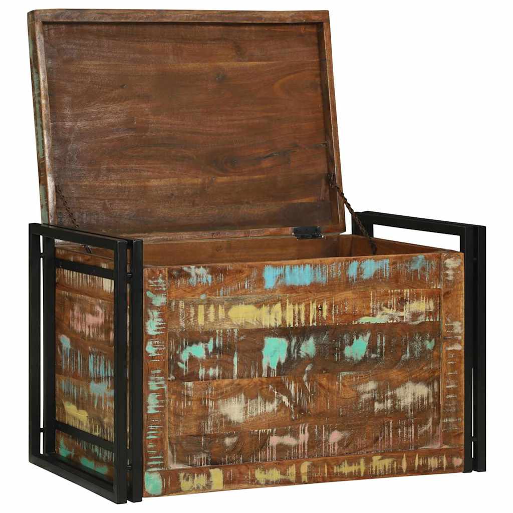 Boîte de Rangement 80 x 50 x 50 cm Bois de récupération - XIOS