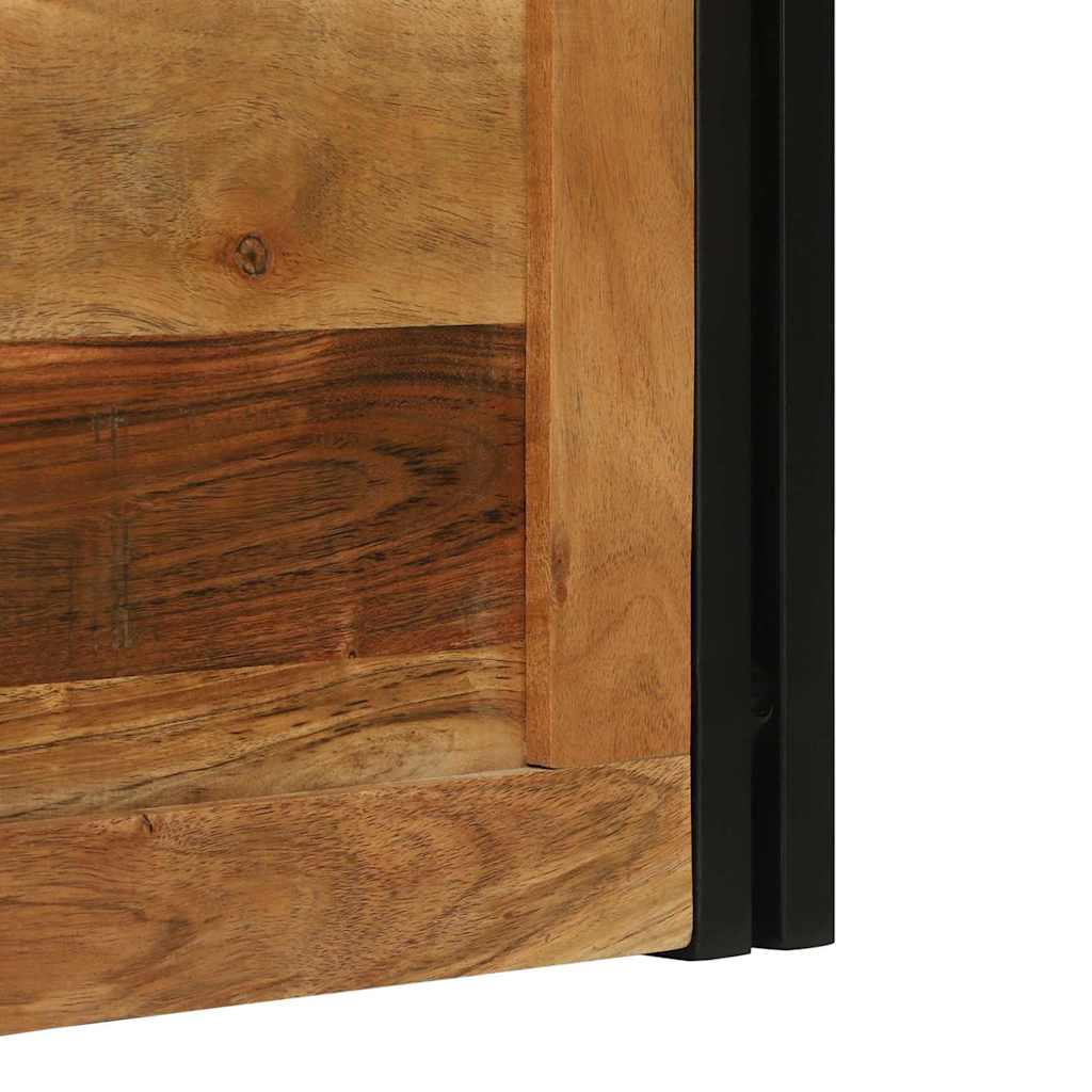 Boîte de Rangement Marron et noir 80 x 50 x 50 cm Bois d'acacia - XIOS