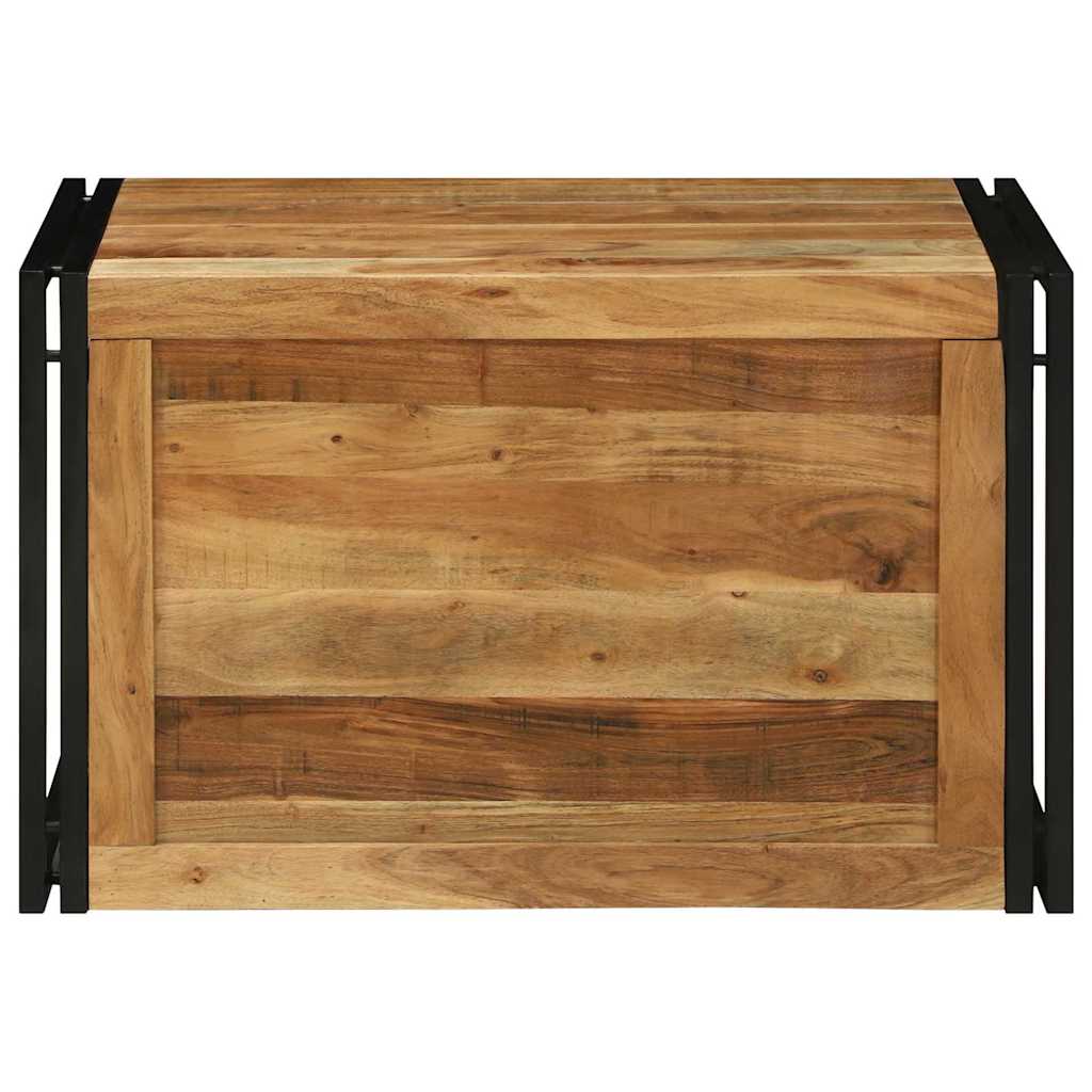 Boîte de Rangement Marron et noir 80 x 50 x 50 cm Bois d'acacia - XIOS