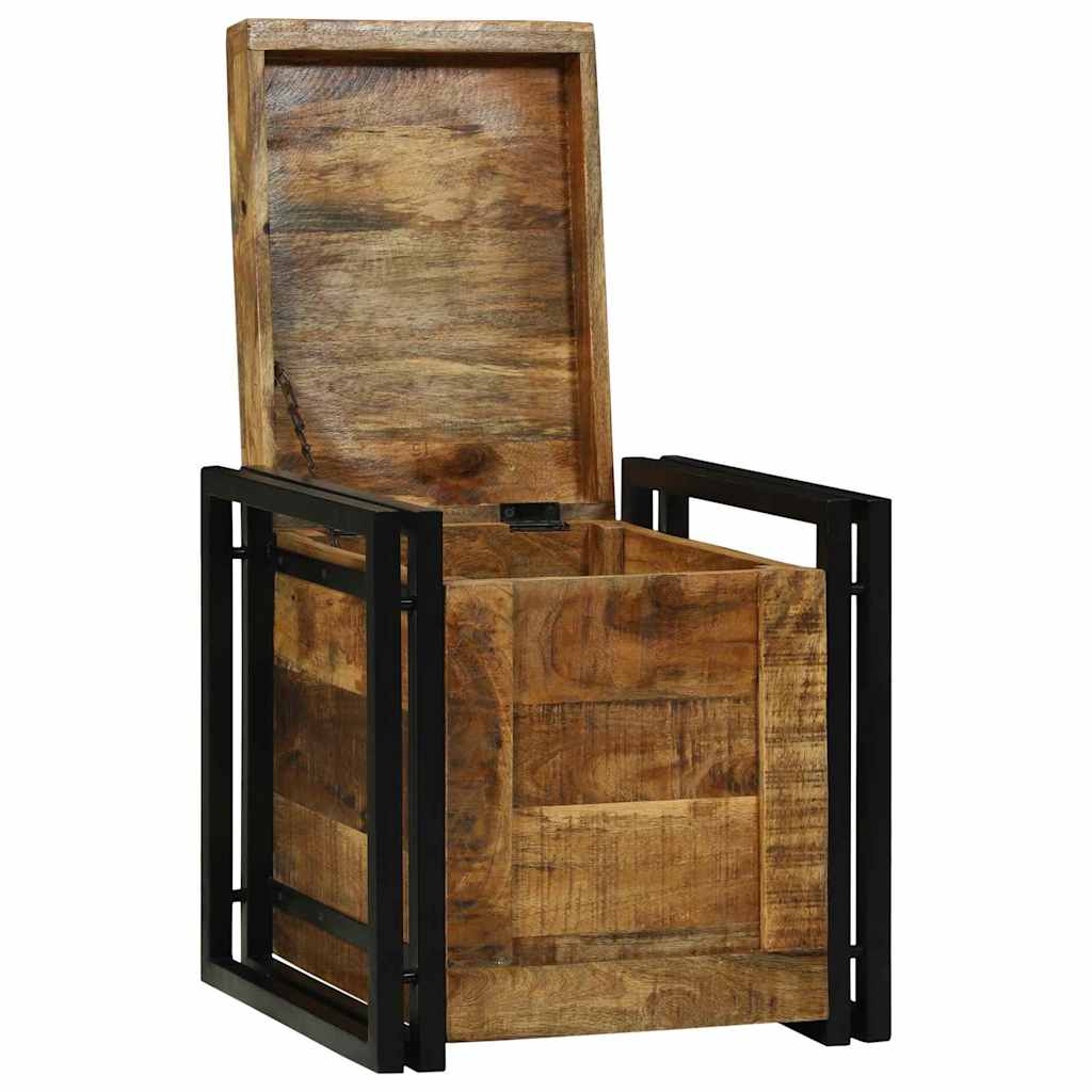 Boîte de Rangement 40 x 40 x 40 cm bois de manguier massif - XIOS