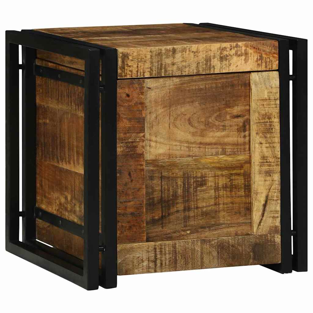 Boîte de Rangement 40 x 40 x 40 cm bois de manguier massif - XIOS