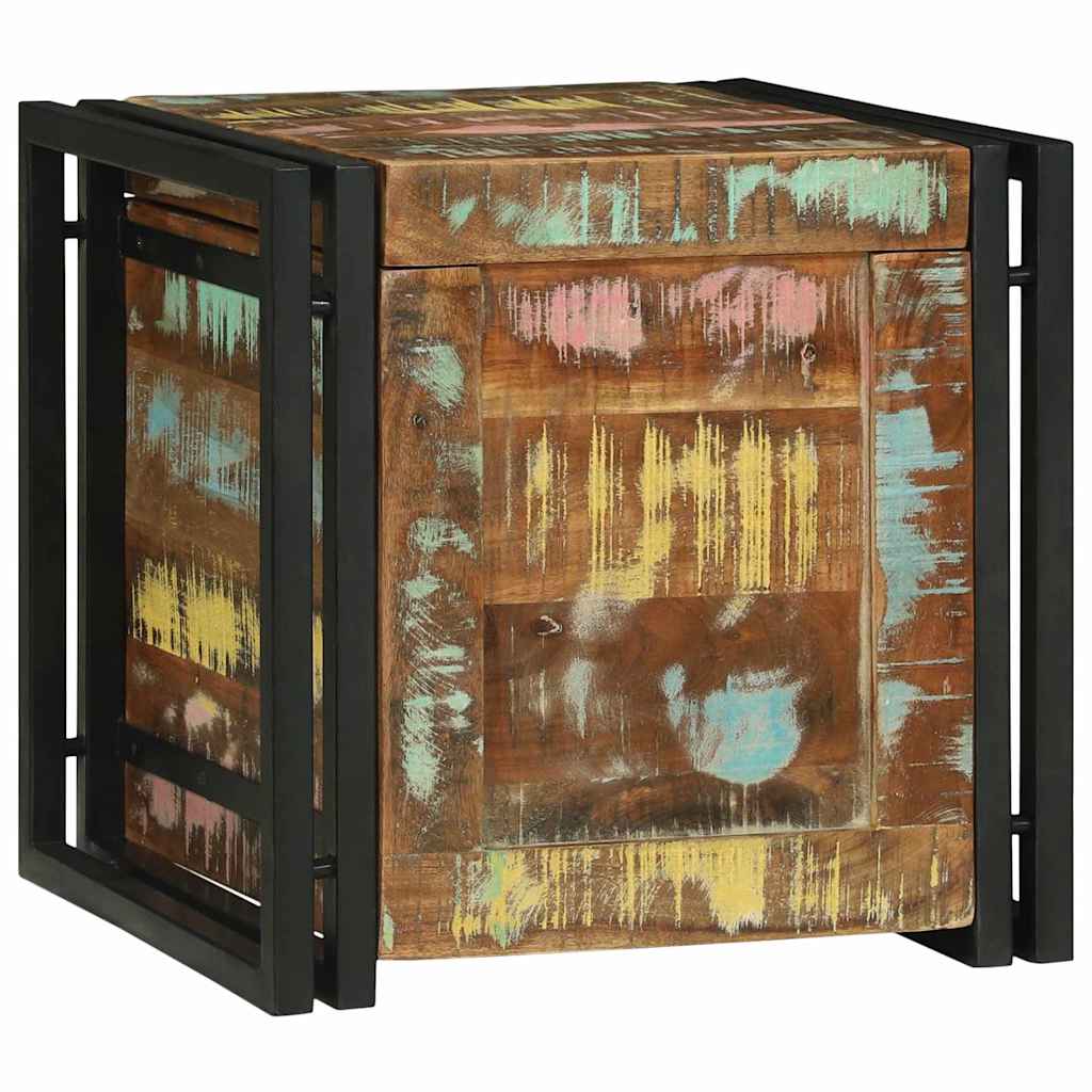 Boîte de Rangement 40 x 40 x 40 cm Bois d'acacia massif - XIOS