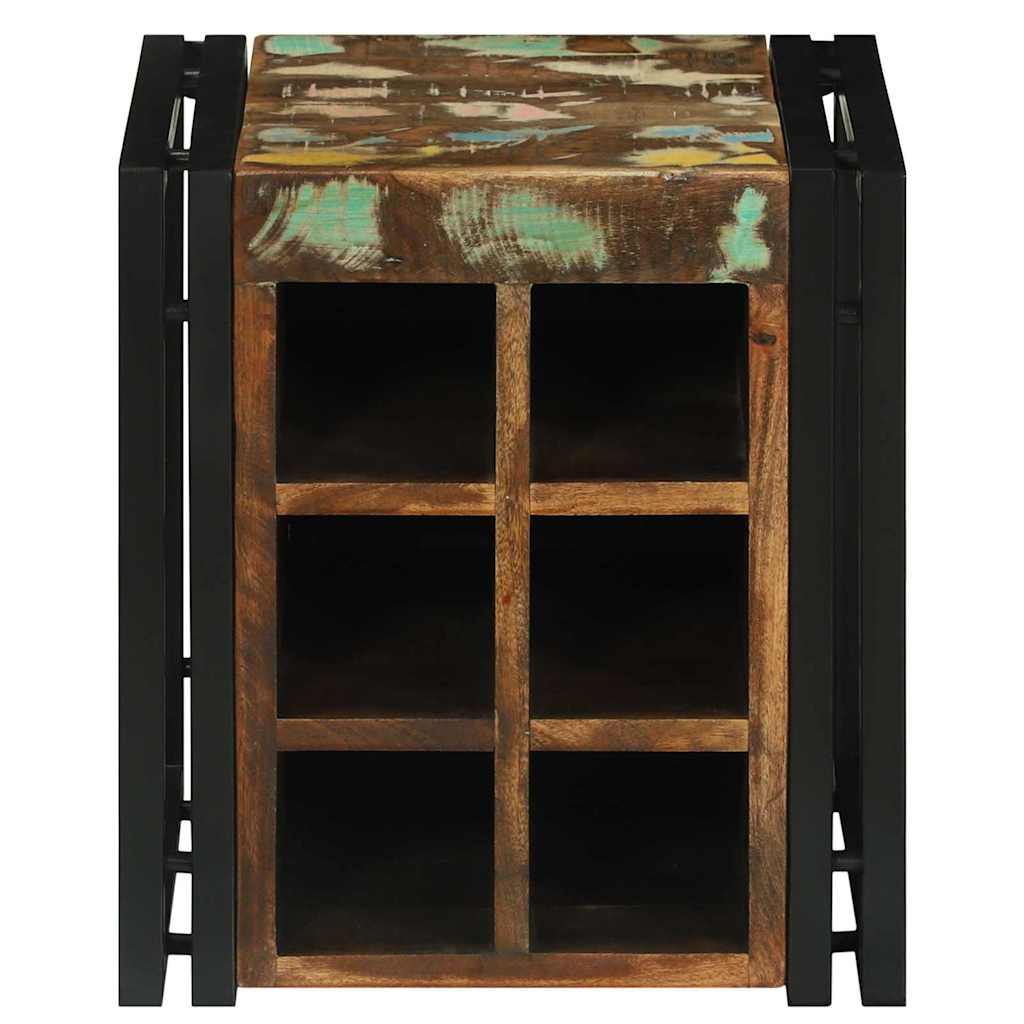 Étagère à vin 34.5 x 35 x 39 cm Bois massif de récupération - XIOS