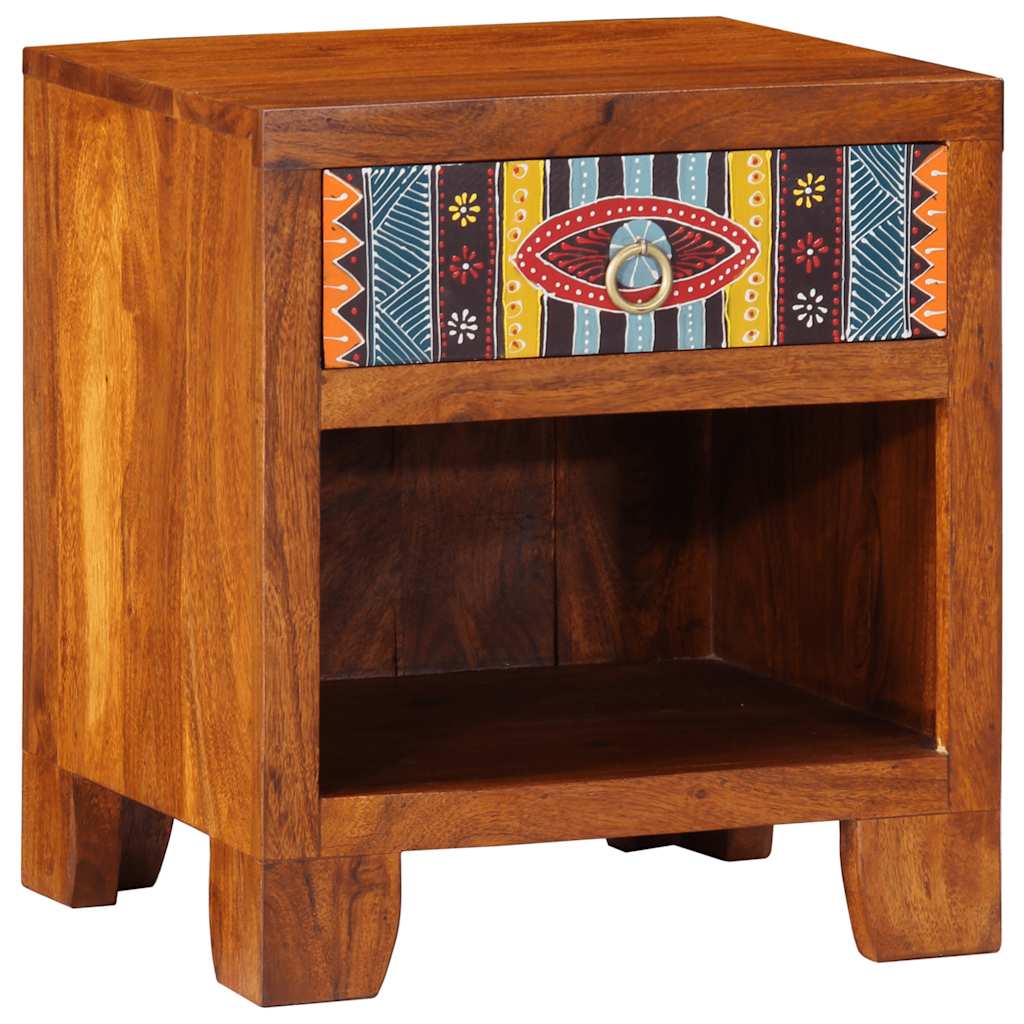 Table de chevet 40x35x45 cm bois d'acacia massif - XIOS