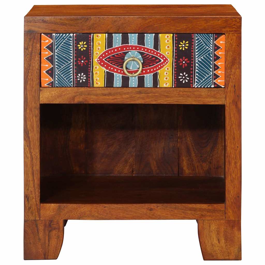 Table de chevet 40x35x45 cm bois d'acacia massif - XIOS
