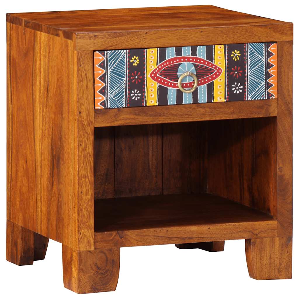Table de chevet 40x35x45 cm bois d'acacia massif - XIOS