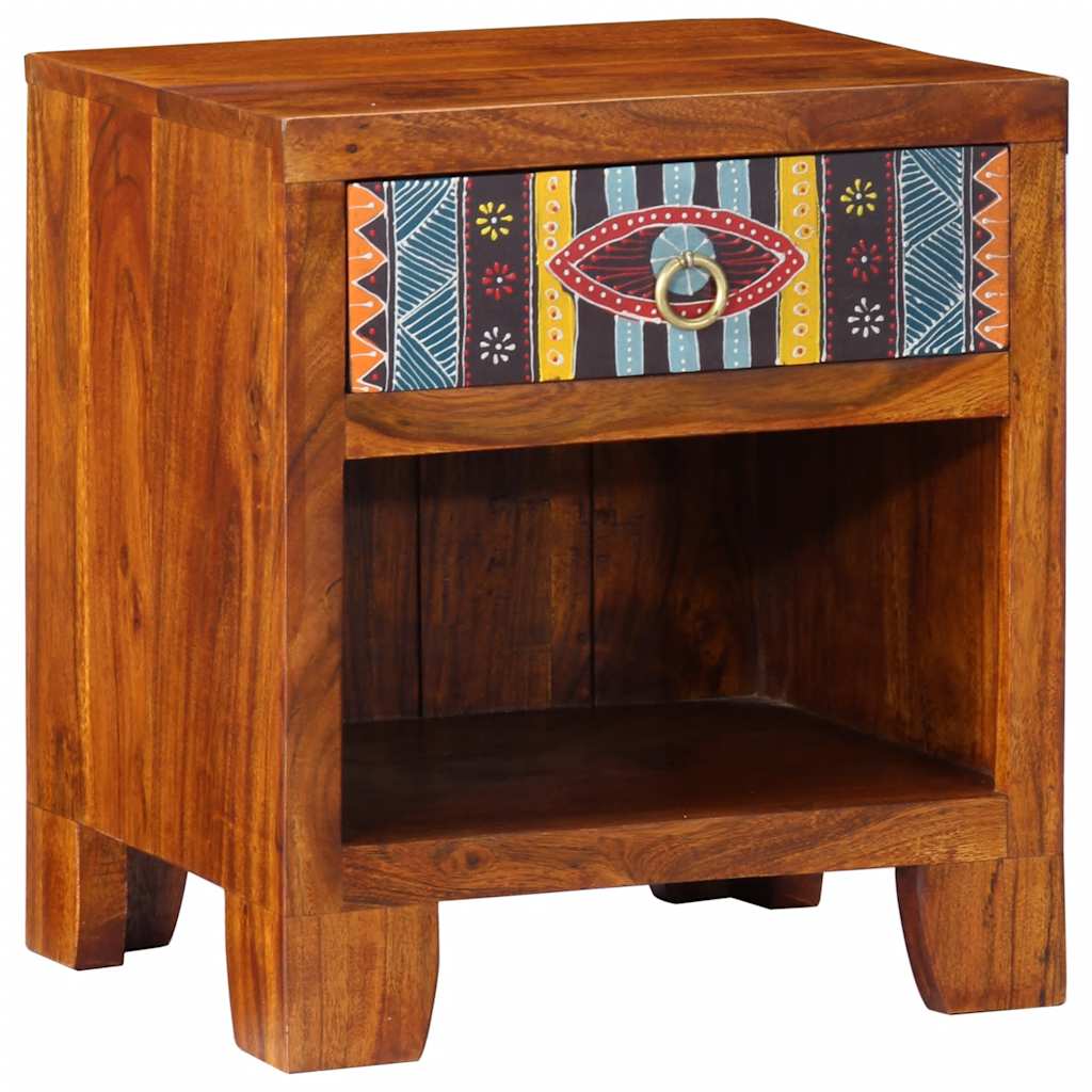 Table de chevet 2 pcs 40x35x45 cm bois d'acacia massif - XIOS