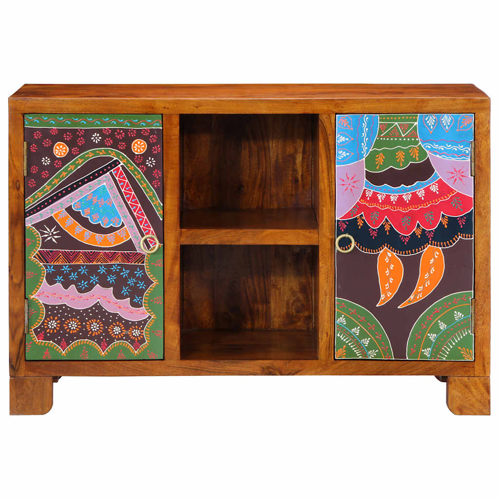 Buffet multicolore 90x35x60 bois massif d'acacia - XIOS