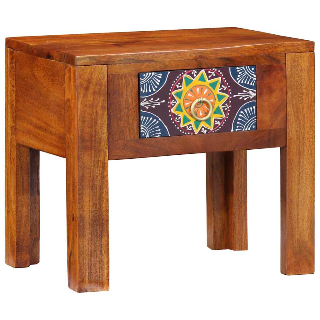 Table d'appoint Marron 40 x 30 x 36 cm Bois d'acacia massif - XIOS