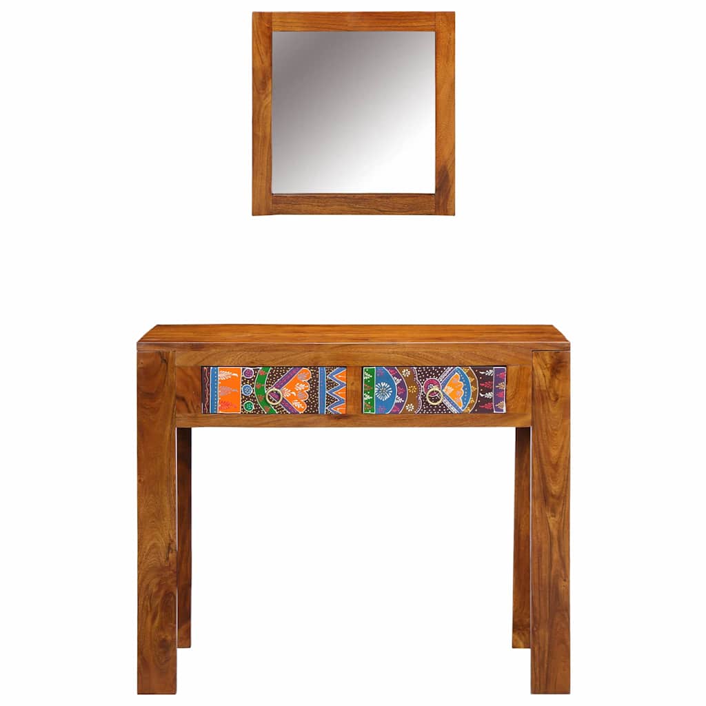 Table de Toilette Marron 90 x 45 x 75 cm Bois d'acacia massif - XIOS