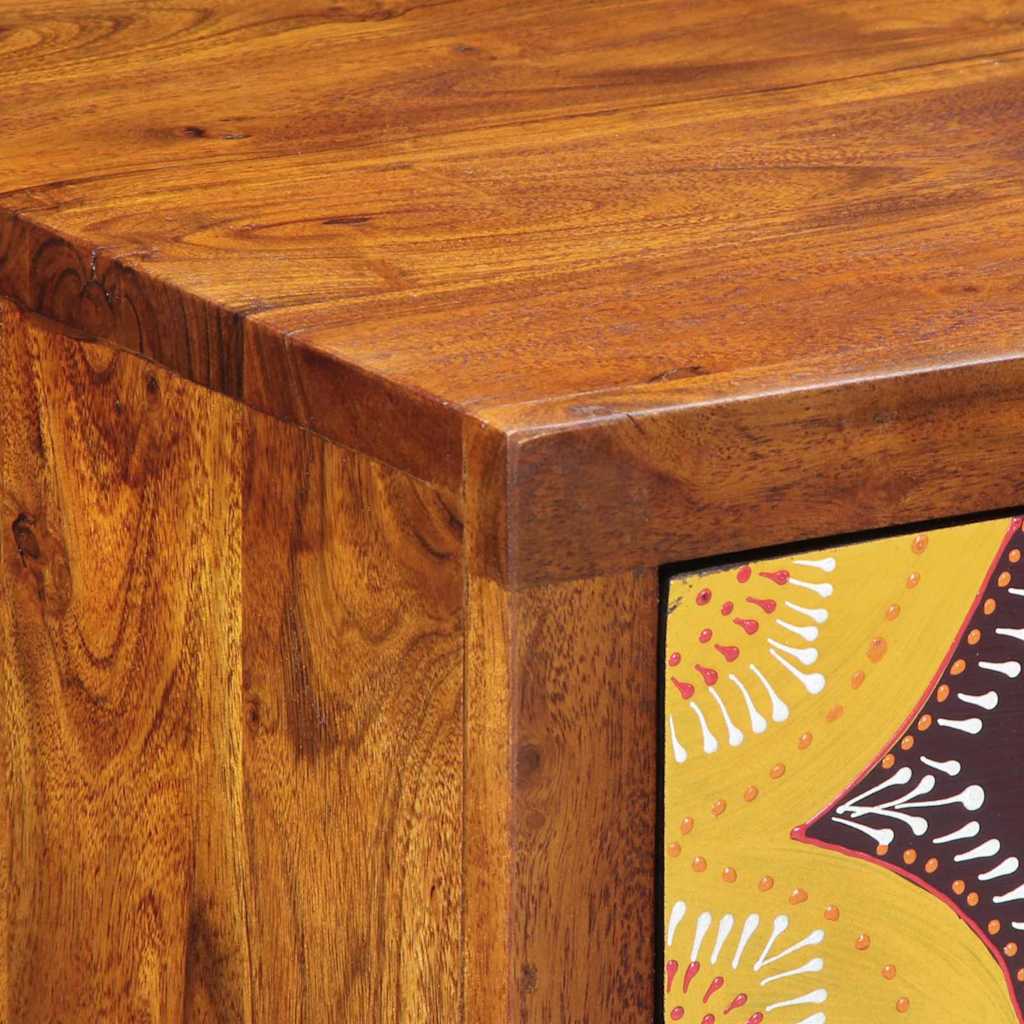 Guéridon téléphone Marron 40 x 35 x 75 cm Bois d'acacia massif - XIOS