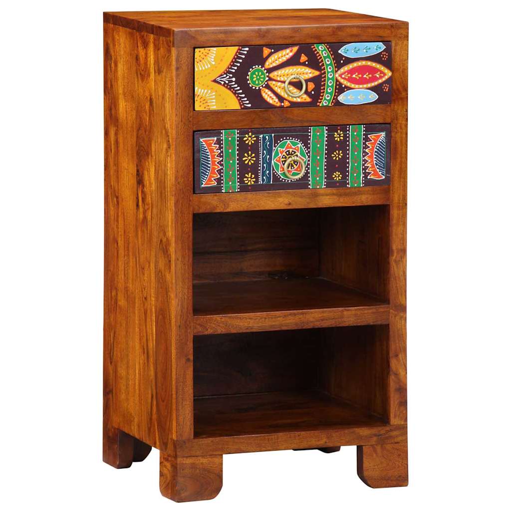 Guéridon téléphone Marron 40 x 35 x 75 cm Bois d'acacia massif - XIOS