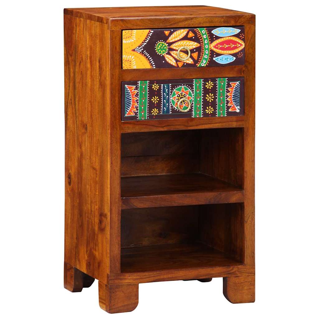 Guéridon téléphone Marron 40 x 35 x 75 cm Bois d'acacia massif - XIOS