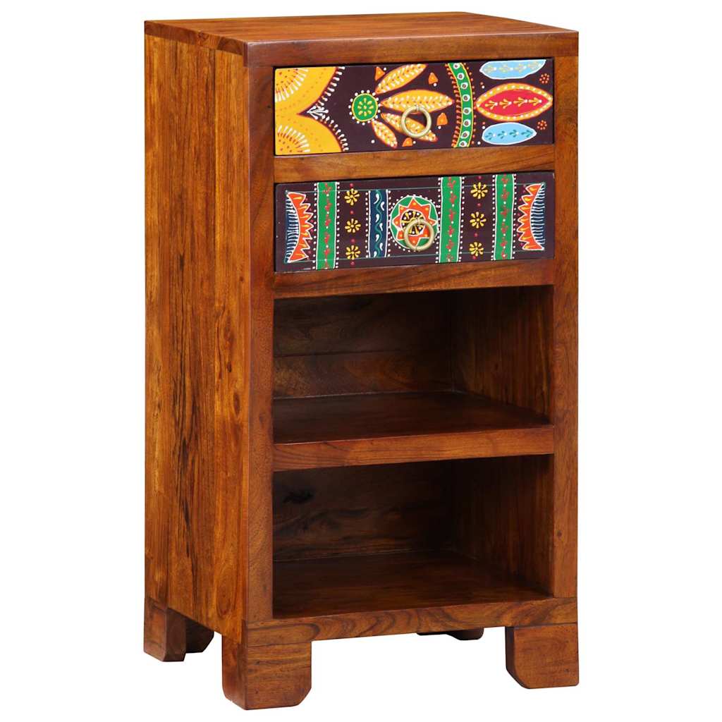 Guéridon téléphone Marron 40 x 35 x 75 cm Bois d'acacia massif - XIOS