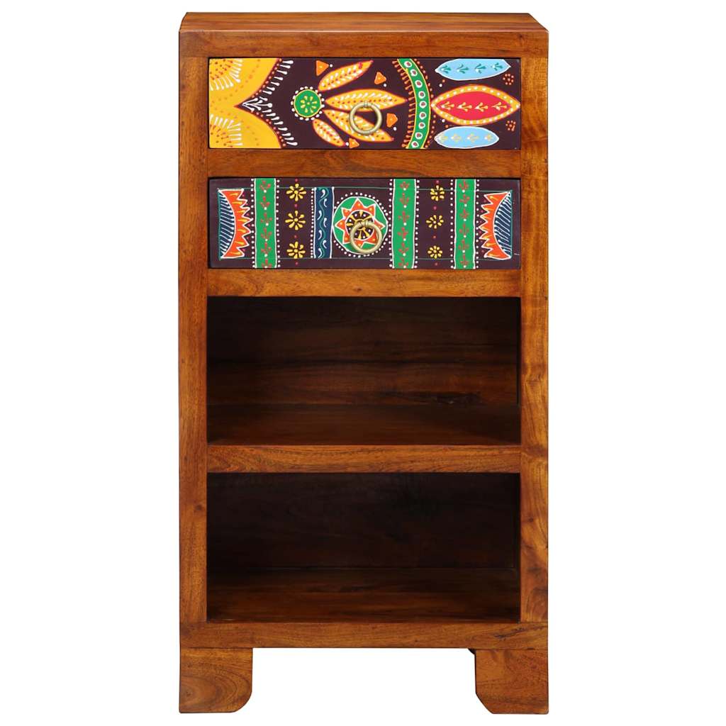 Guéridon téléphone Marron 40 x 35 x 75 cm Bois d'acacia massif - XIOS