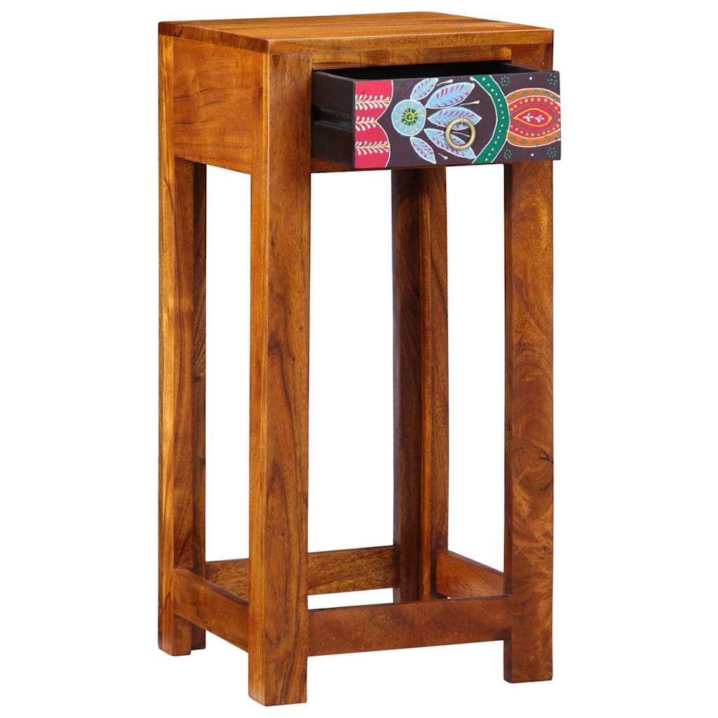 Guéridon téléphone Marron 35 x 35 x 75 cm Bois d'acacia massif - XIOS