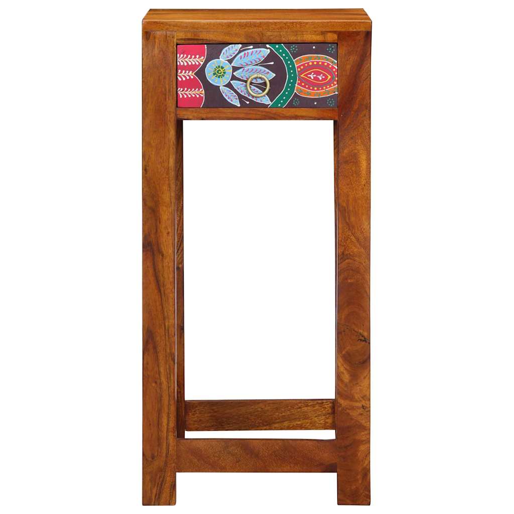 Guéridon téléphone Marron 35 x 35 x 75 cm Bois d'acacia massif - XIOS