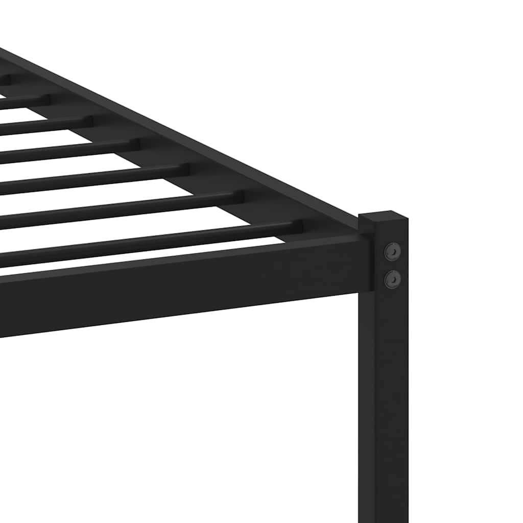 Cadre de lit en métal sans matelas chêne fumé 140x190 cm - XIOS
